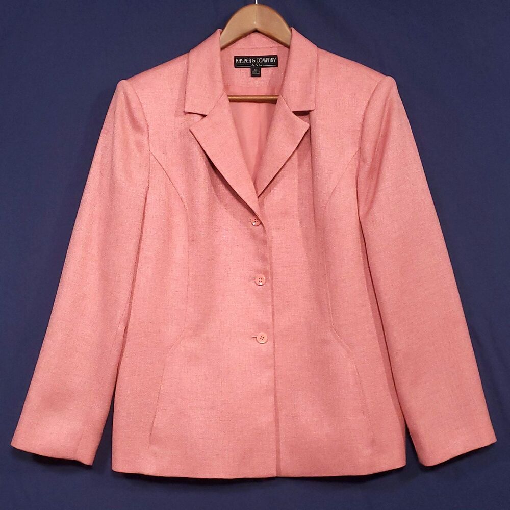 Gorgeous Kasper Salmon Pink Women's Blazer/Jacket Size 14